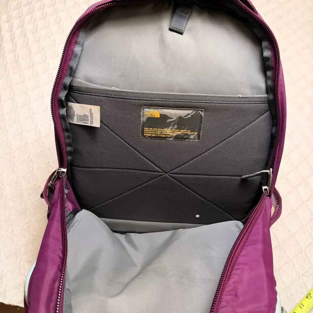The North Face Borealis Backpack Purple Orange FlexVent Laptop Hiking Pack